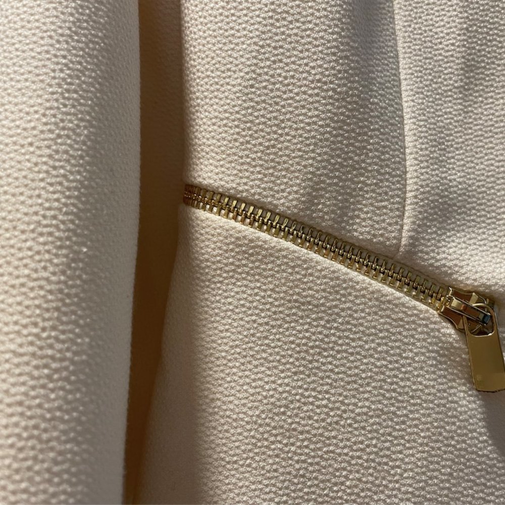 Cream Fitted Blazer
